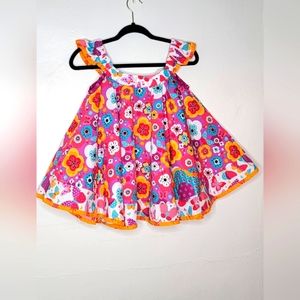 Jelly the Pug dress Purple Violet Swirl Floral Flower Dress Style 667